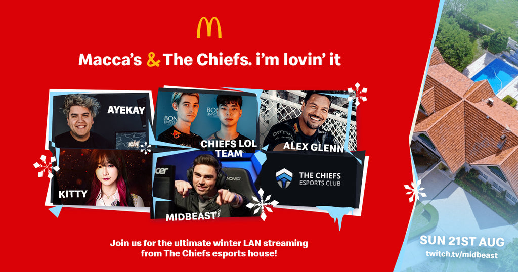 Macca’s Team Up with The Chiefs for a Winter Stream with Midbeast